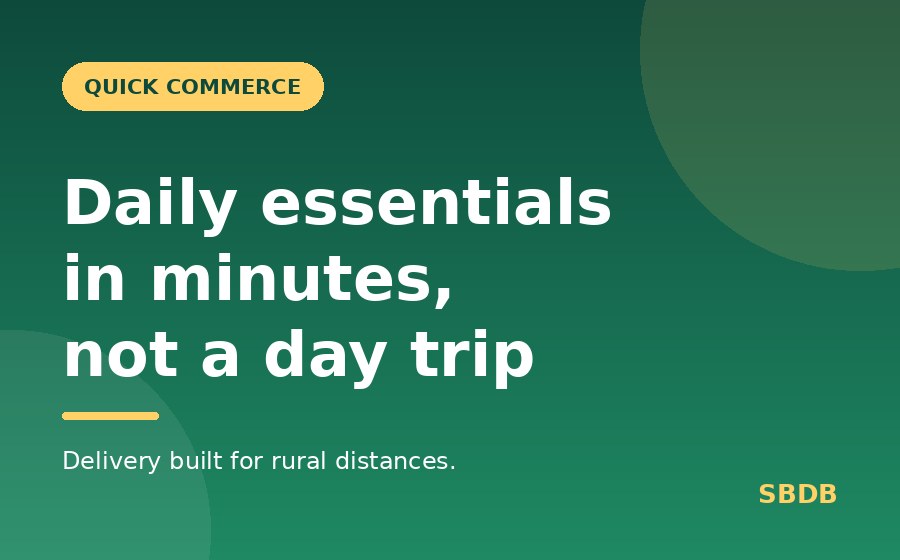 Daily essentials in minutes, not a day trip